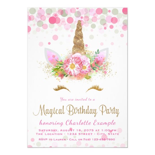 cute unicorn face birthday party invitations zazzle com