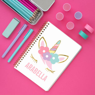 Cute Unicorn Face Notebook