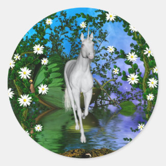 Cute Unicorn Fantasy 1 Classic Round Sticker