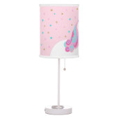 Cute Unicorn Fantasy Glitter Pink Table Lamp (Left)