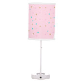 Cute Unicorn Fantasy Glitter Pink Table Lamp (Back)