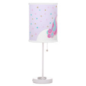 Cute Unicorn Fantasy Glitter Purple Table Lamp (Left)
