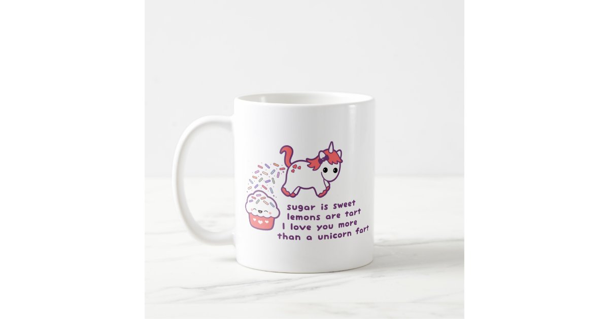 Cute Unicorn Fart Coffee Mug Zazzle Com
