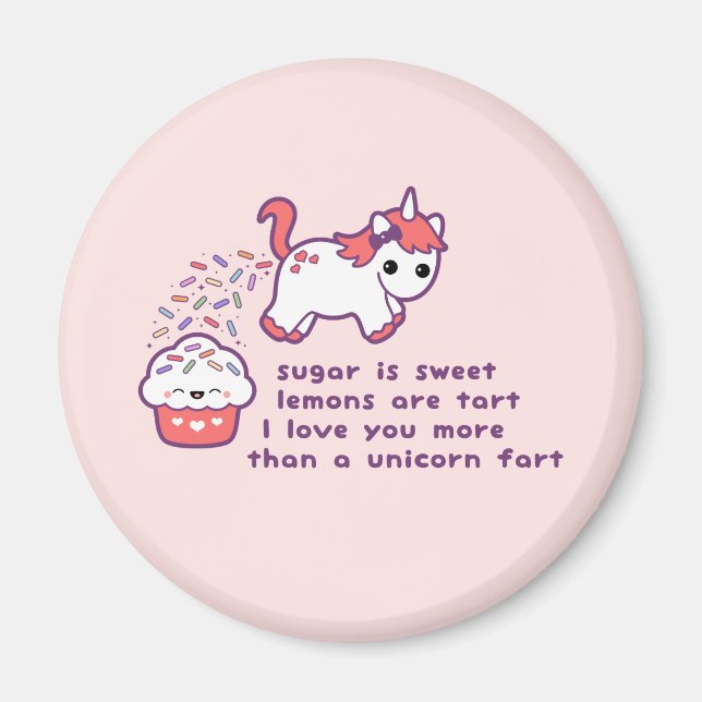 Cute Unicorn Fart Magnet (Front)