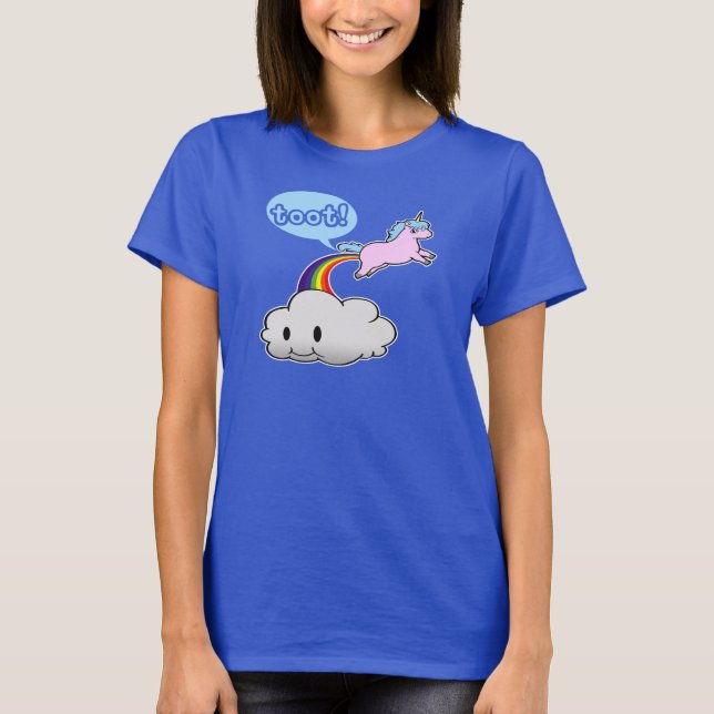 Cute! Unicorn Fart... Toot! T-Shirt (Front)