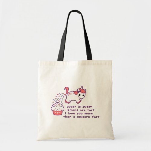 Cute Unicorn Fart Tote Bag