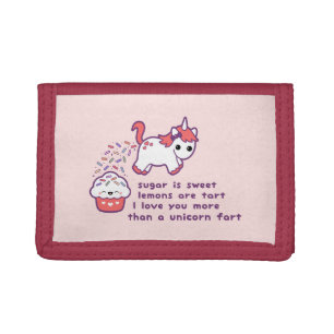 Cute Unicorn Fart Trifold Wallet