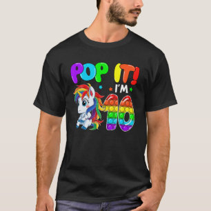 Cute Unicorn Fidget Toys Pop It I'm 10 Kids 10Th B T-Shirt