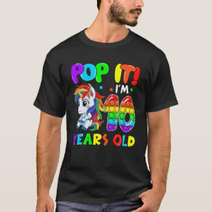 Cute Unicorn Fidget Toys Pop It I'm 10 Kids 10Th B T-Shirt