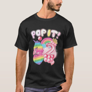 Cute Unicorn Fidget Toys Pop It I'm 2 Girls 2Nd Bi T-Shirt