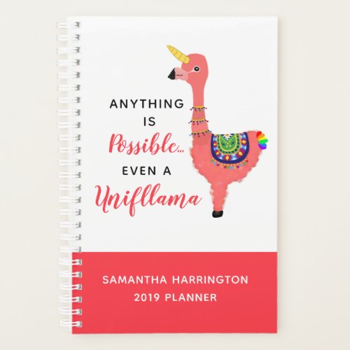 Cute Unicorn Flamingo Llama Inspiring Unifllama Planner