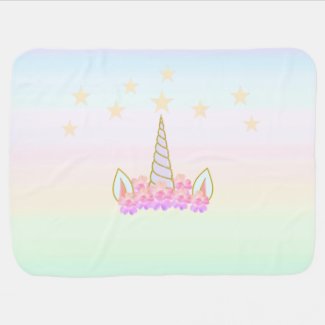Cute Unicorn Flowers & Stars