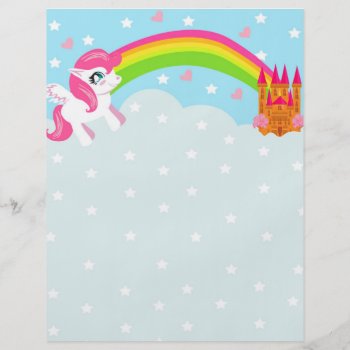 Cute Unicorn Flyer by orchideapl at Zazzle