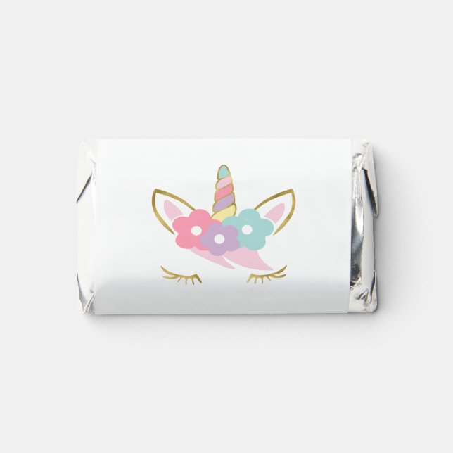 Cute Unicorn Girls Birthday Party Hershey's Miniatures (Front)