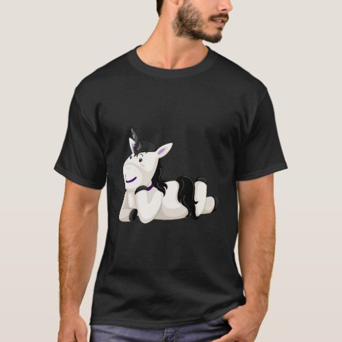Cute Unicorn Gothic Grunge Style T_Shirt