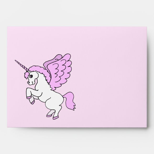 Cute Unicorn Graphic Envelope (Front)