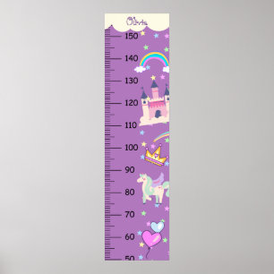 Cute Unicorn Growth Chart Centimeter
