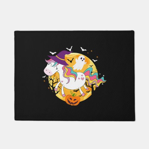 Cute Unicorn Halloween For Girls Women Trick or Doormat