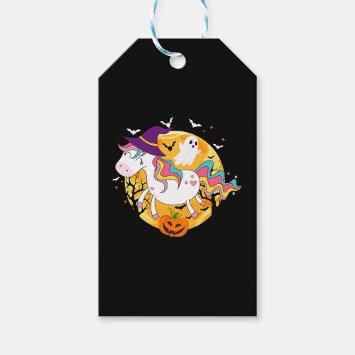 Cute Unicorn Halloween For Girls Women Trick or Gift Tags