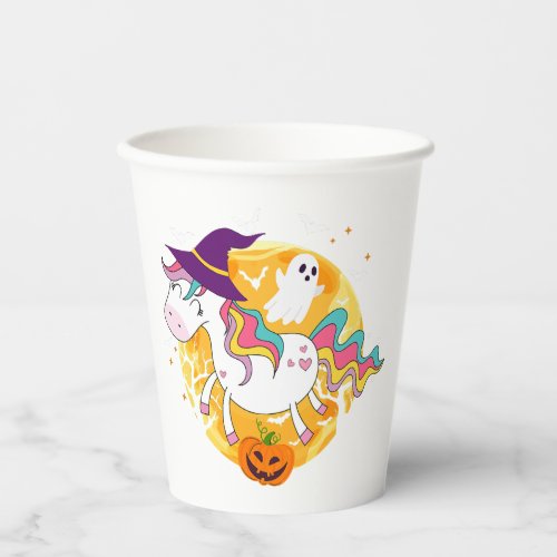 Cute Unicorn Halloween For Girls Women Trick or Paper Cups