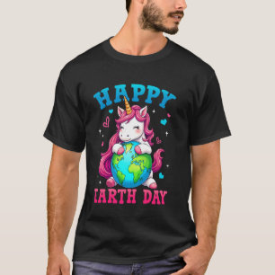 Cute Unicorn Happy Earth Day April 22 55th Anniver T-Shirt