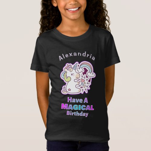Cute Unicorn Have A Magical Birthday Kids Child T_Shirt