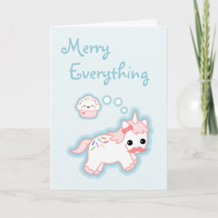 Cute Unicorn Holiday Card