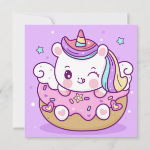 Cute Unicorn  Holiday Card