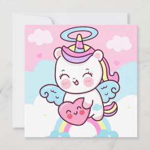 Cute Unicorn  Holiday Card