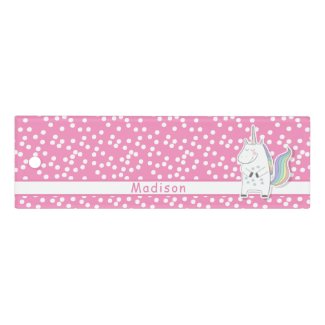 Cute Unicorn - Hot Pink Polkadots Girls  Ruler