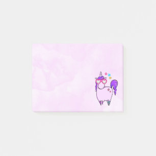 Cute Unicorn in Heart Shaped Glasses Post-it Notes