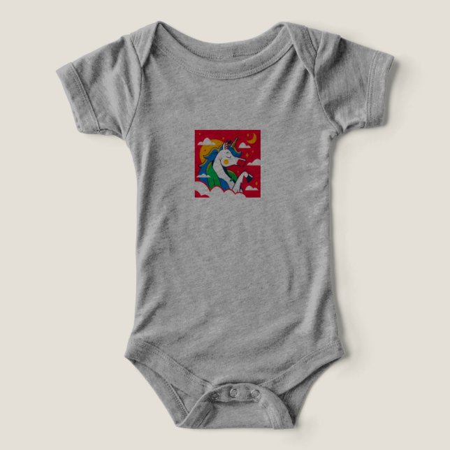 cute unicorn  infant t-shirt (Design Front)