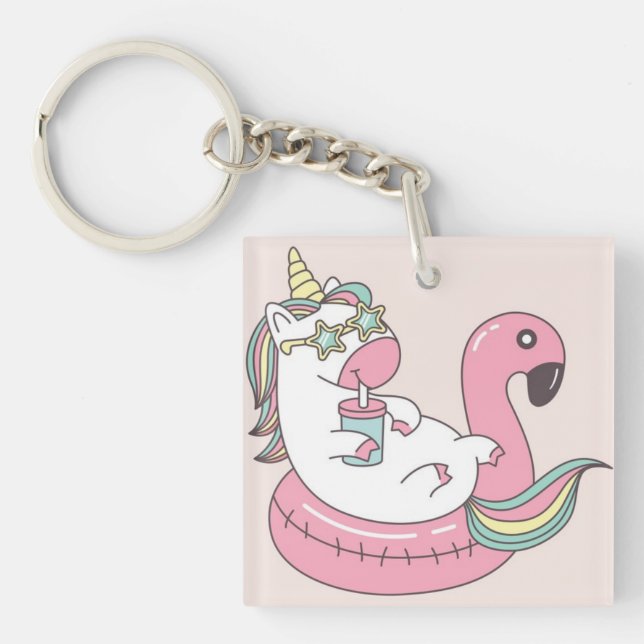 Cute Unicorn Keychain (Front)