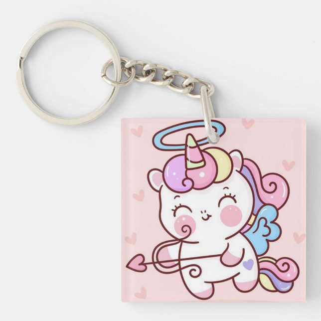 Cute Unicorn Keychain (Front)
