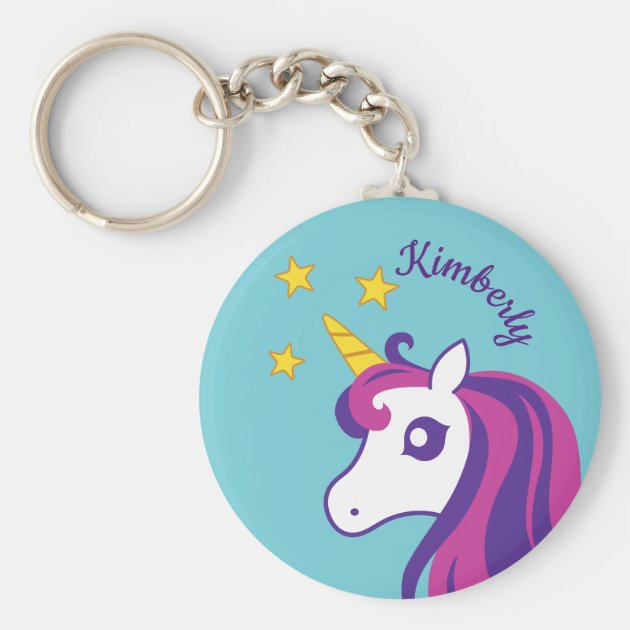 Unicorn Keychain Colorful Horse Fashion girl Keyring Cute Love Rainbow Keytag 