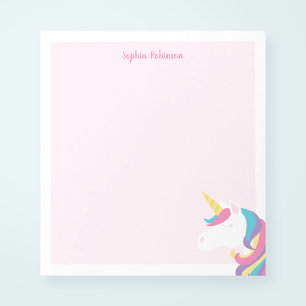 Cute Unicorn Kids Personalized Notepad