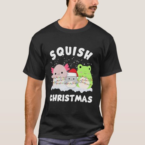 Cute Unicorn Light Squish Christmas Squishmallow C T_Shirt