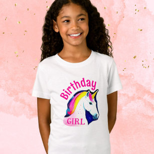 Unicorn Shirts for Girls Unicorn Birthday Outfit Unicorn Gifts for Girls  Birthday Girl Unicorn Birthday Shirt