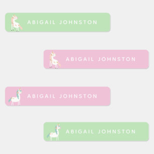 Cute Unicorn Magical Monogram Clothing Labels