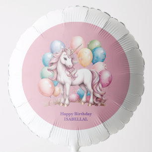 Cute unicorn magical princess girly birthday kids balloon