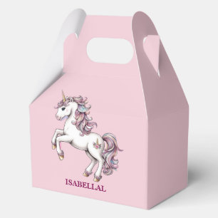 Cute unicorn magical princess girly birthday kids favor boxes