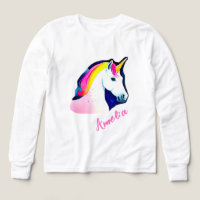 Cute Unicorn Magical Stars Drawing Name Girly