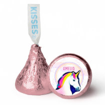 Cute Unicorn Magical Stars Girl Name Birthday  Hershey®'s Kisses®