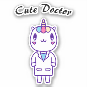 Cute Unicorn Medical Doctor – Funny stethoscope Sticker