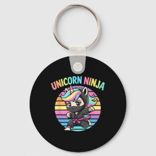 Cute Unicorn Ninja Girl Cute Preschool Squad Dream Keychain