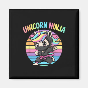 Cute Unicorn Ninja Girl Cute Preschool Squad Dream Magnet