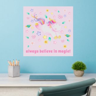 Cute Unicorn - Nursery or Kids Bedroom Wall Decal