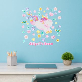 Cute Unicorn - Nursery or Kids Bedroom Wall Decal