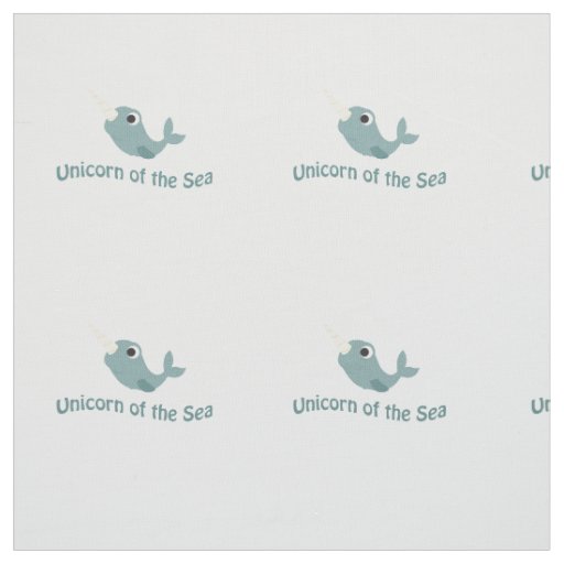 Cute Unicorn Of the Sea Fabric