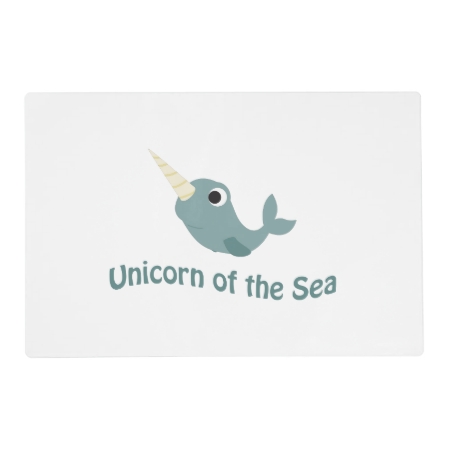 Cute Unicorn Of The Sea Placemat